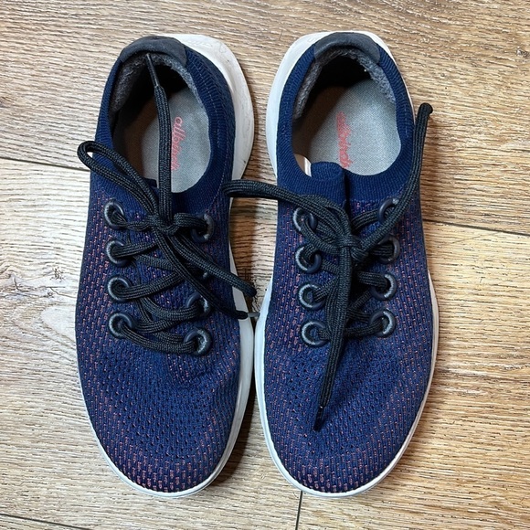 Allbirds Navy & Orange Tree Dasher Size 9 - Picture 2 of 8
